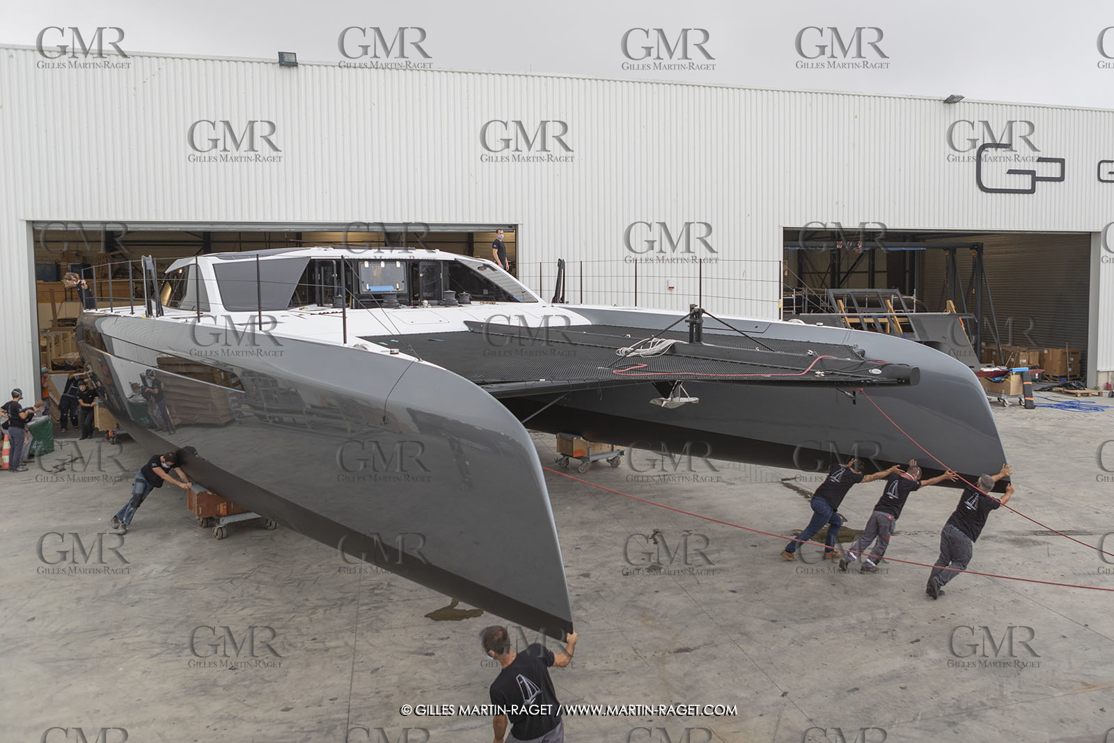 21 07 2020, La Grande Motte (FRA), Gunboat, Gunboat 68 SeaTilt out of the shed