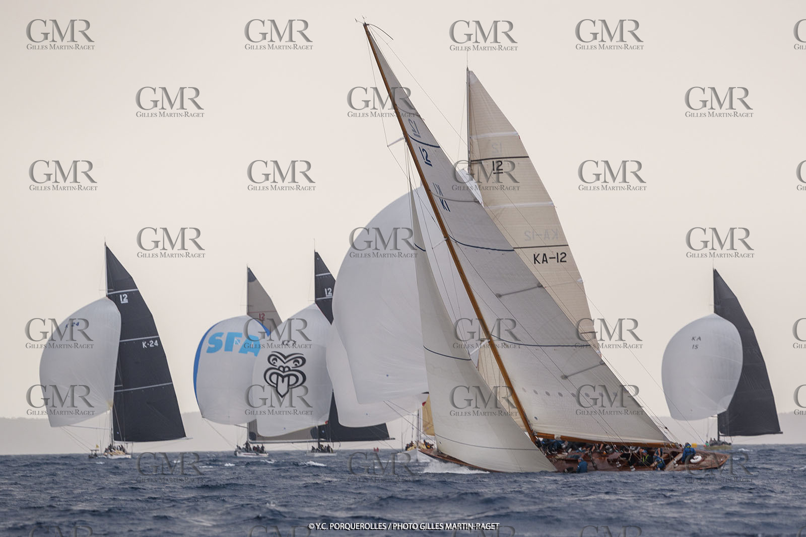 19 06 2024, Porquerolles Island (FRA), Championnat du monde des 12 m JI 2024, Race Day 1