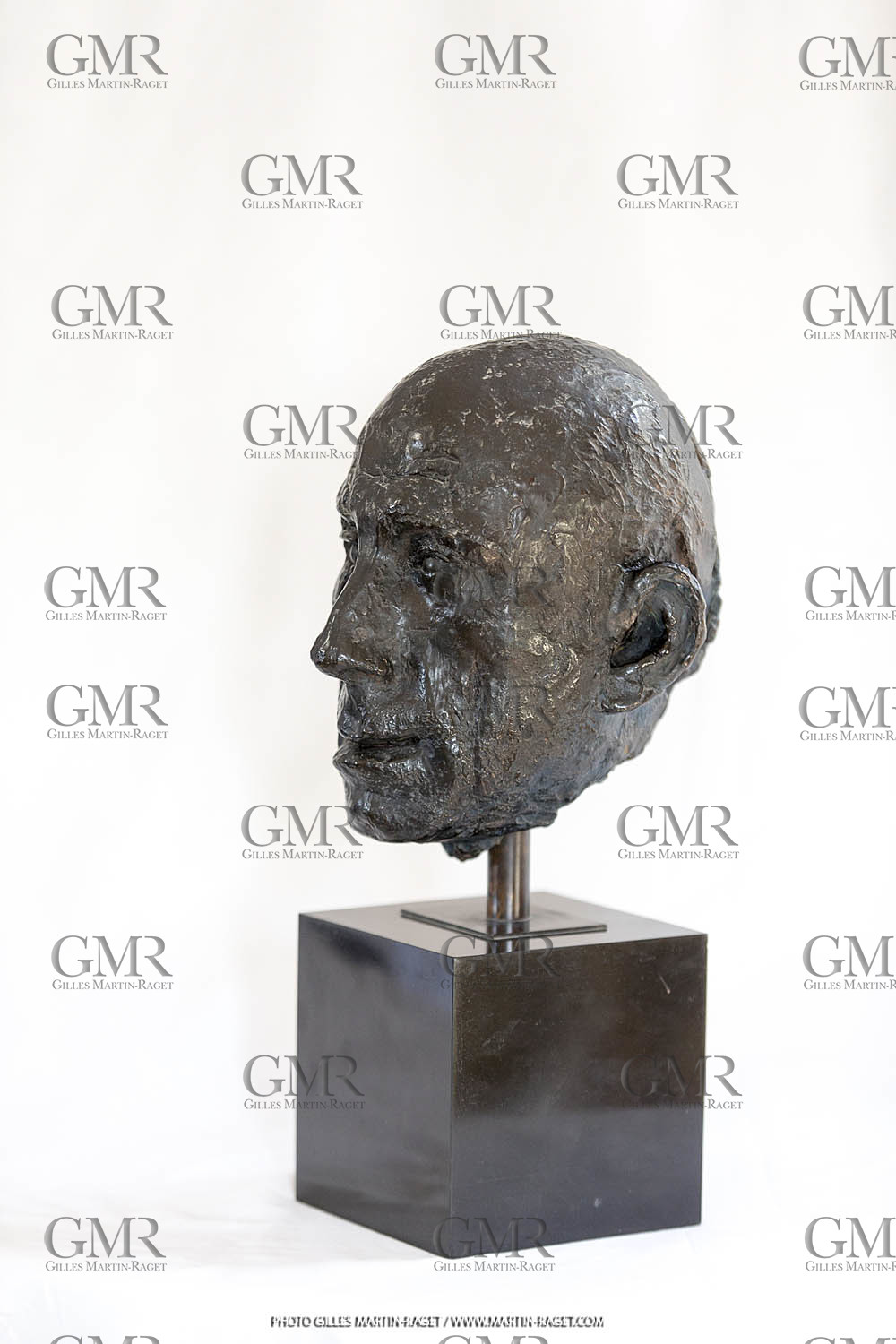 06 03 2016, Saint Etienne du Grès (FRA,13), Oeuvre de Germaine Richier, buste Le Guerrier, 1945, 5 8