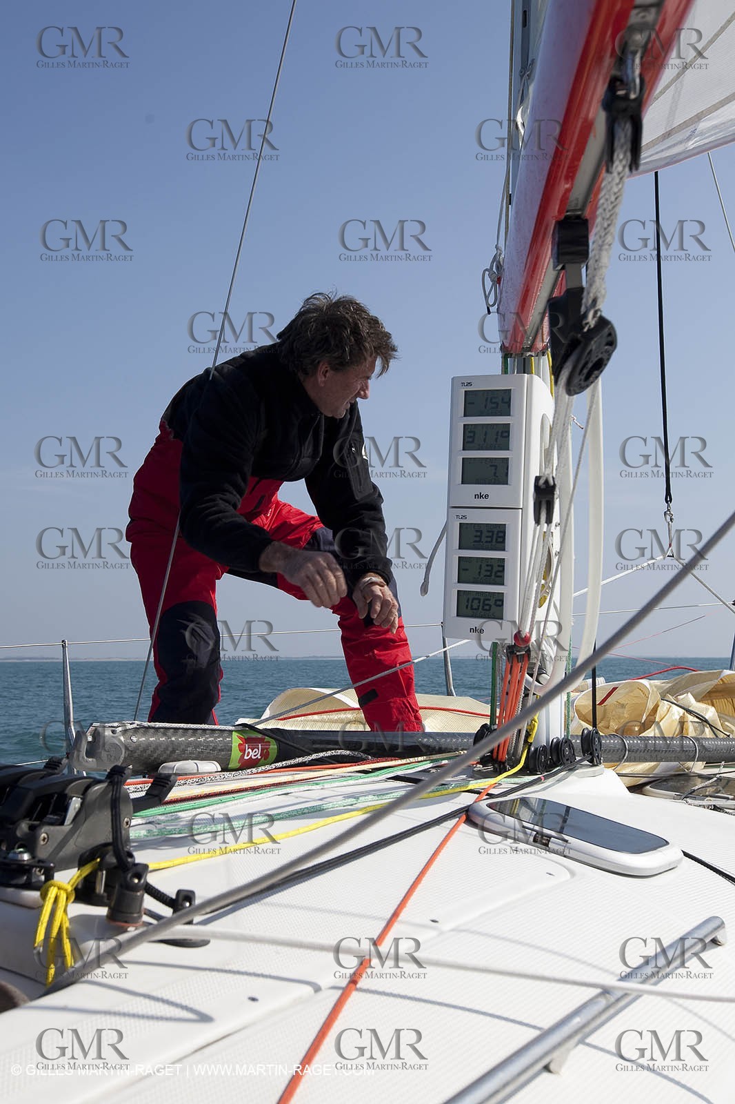 13 03 2010 - La Grande Motte   Port Camargue (FRA) - Groupe Bel - Entraînement Kito de Pavant   Sébastien Audigane en vue de la Transat AG2R 2010