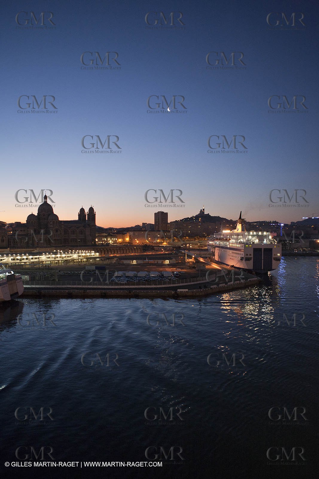17 02 2012 - Marseille (FRA,13) - Arrival in Marseille harbour onboard ferry Piana (La Meridionale Corp.)