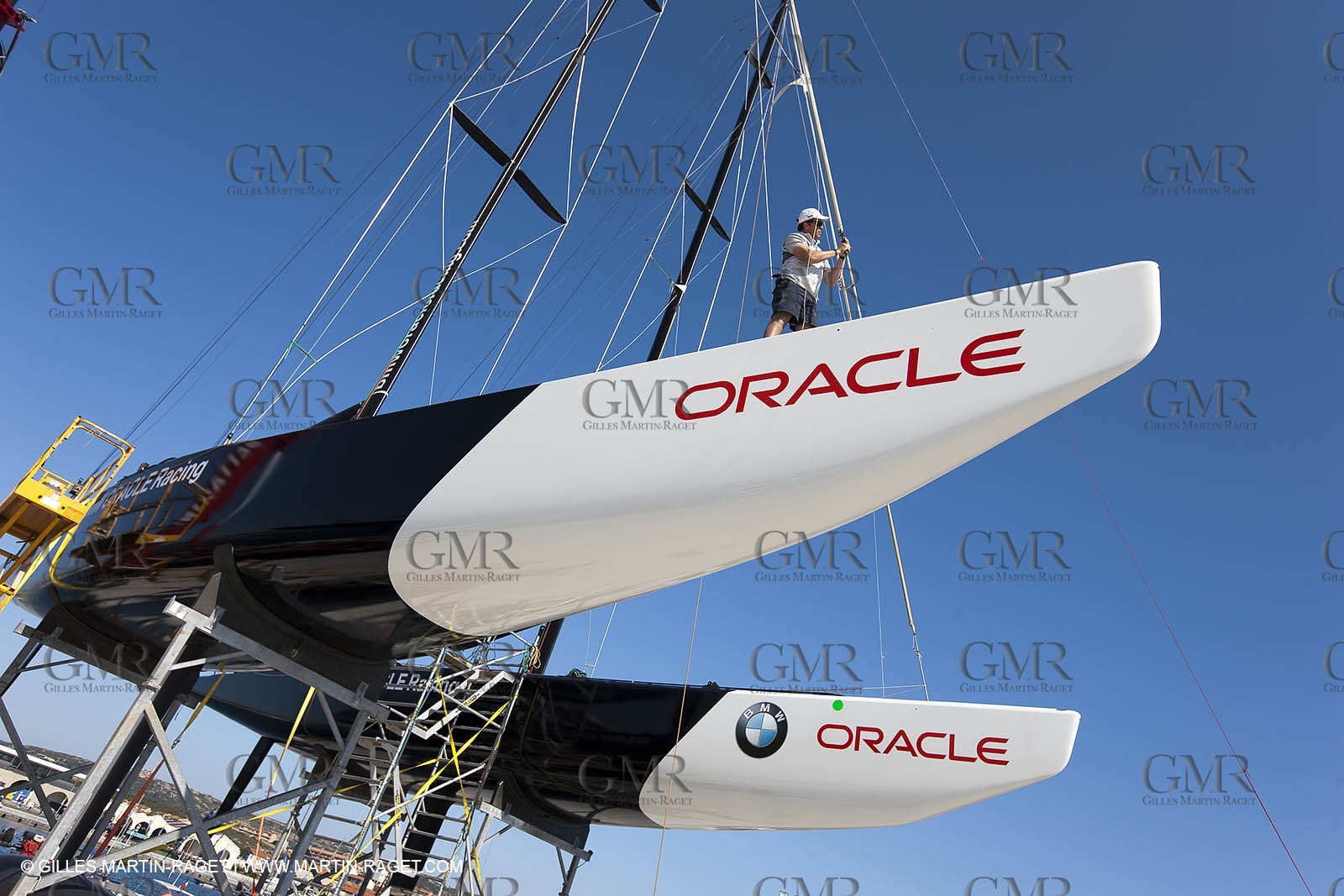 19 05 2010 - La Maddalena (ITA, Sardinia) Louis Vuitton Trophy - BMW ORACLE Racing - Maintenance Day