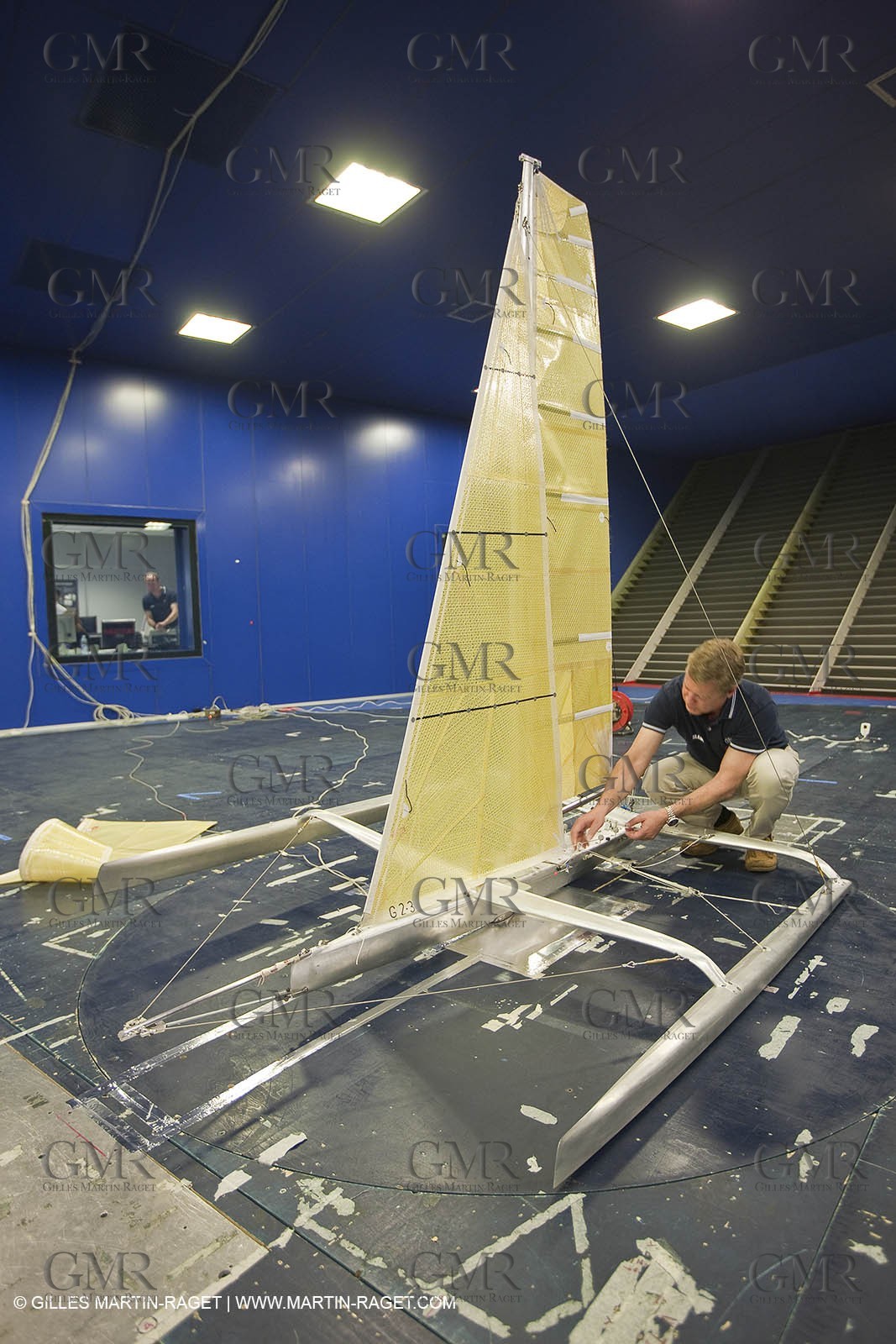 24 04 2009) - Milano (ITA) - 33rd America's Cup - BMW ORACLE Racing - Model testing at Milano Polythecnic school wind Tunnel