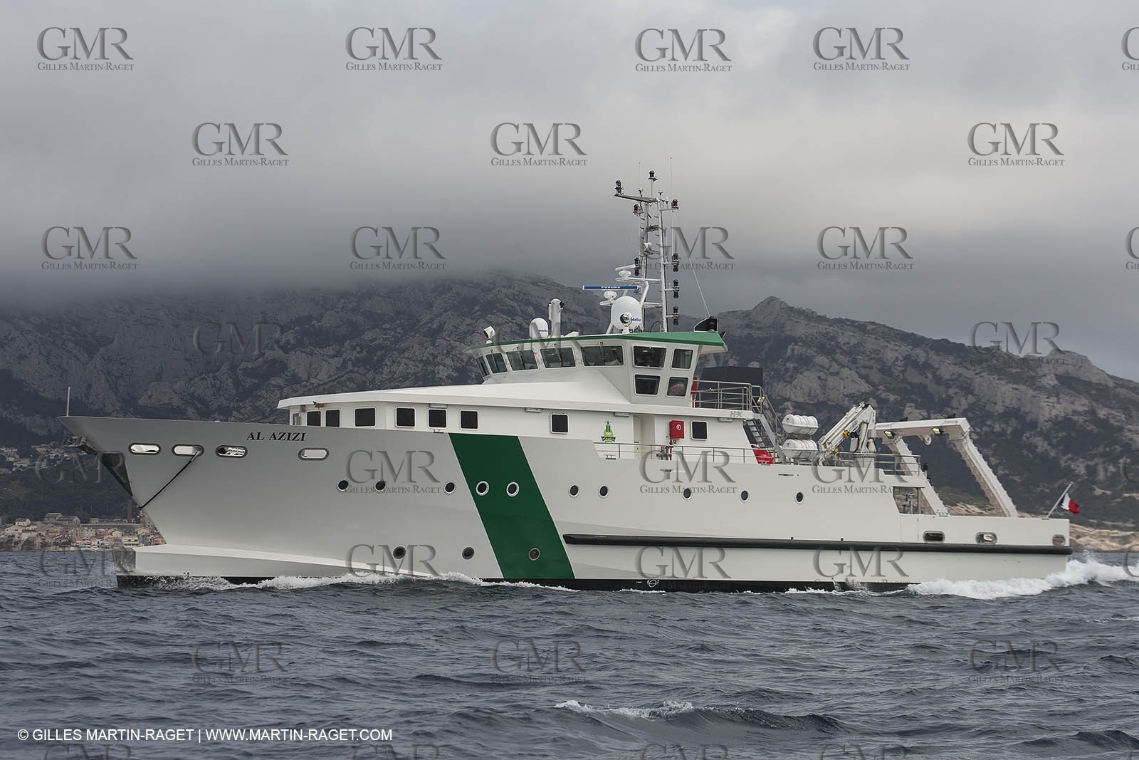 Al Azizi first sea trial - H2X boatyard - Oceanographjic research ship - La Ciotat (FRA,13) - 26 05 2014