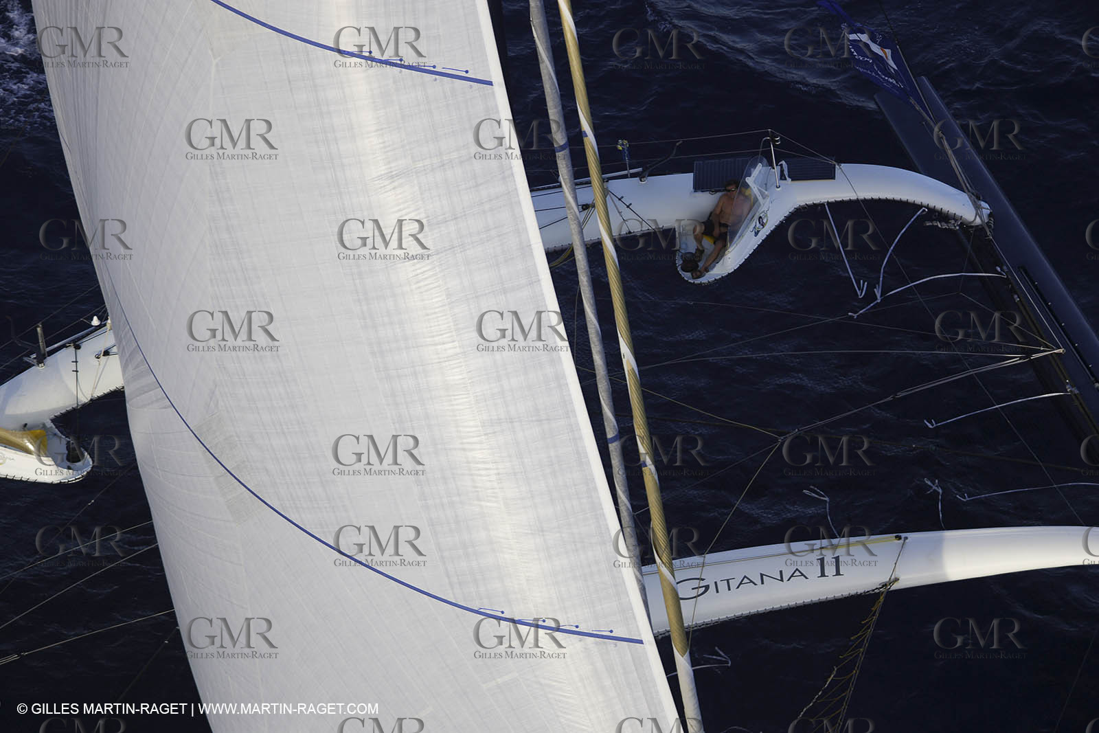 05 11 2006 - Pointe à Pitre Guadelupe (FRA) - Route du Rhum 2006 arrival - overall winner Lionel Lemonchois (Gitana 11)