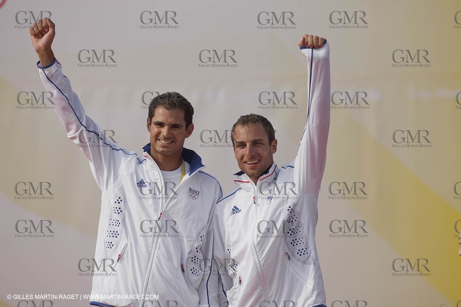 18 08 2008 - Qingdao (CHN) - 2008 Olympic games - Day 10 - Medal race 470 men, Charbnonnier Bausset bronze medal