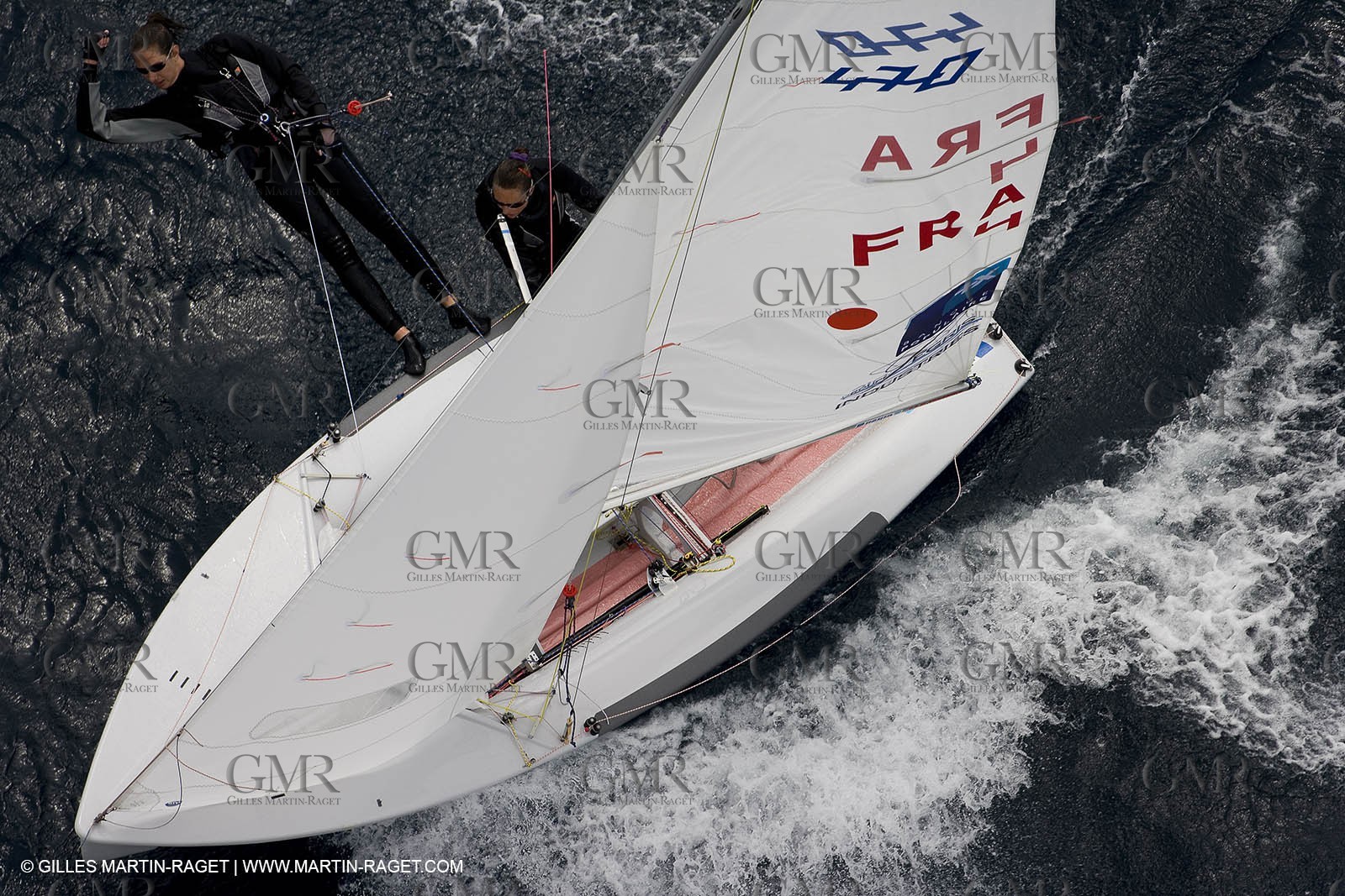 26 04 2007 - 2007 Semaine Olympique Française - Hyères (South of France) - Day 5 - Team France - 470 Femme - Petitjean-Douroux