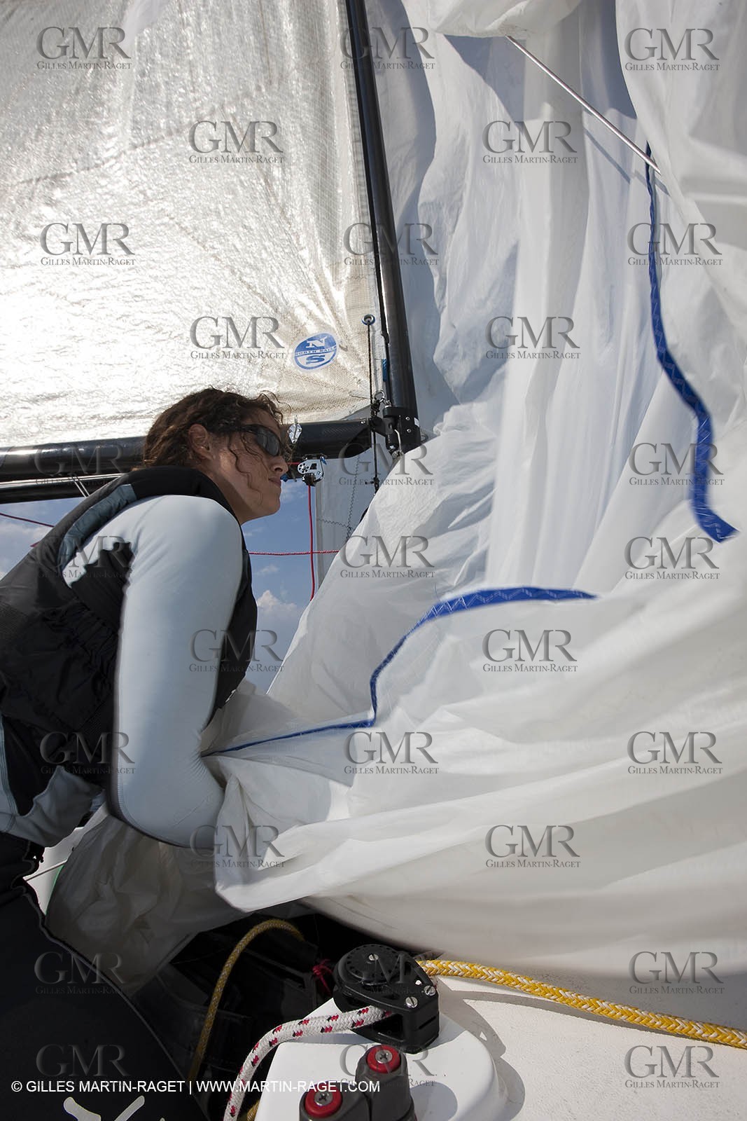 20 04 2010 - Hyères (FRA,83) - SOF 2010 - Zhik Team - women Match Racing - Leroy Pruvot  Bertrand