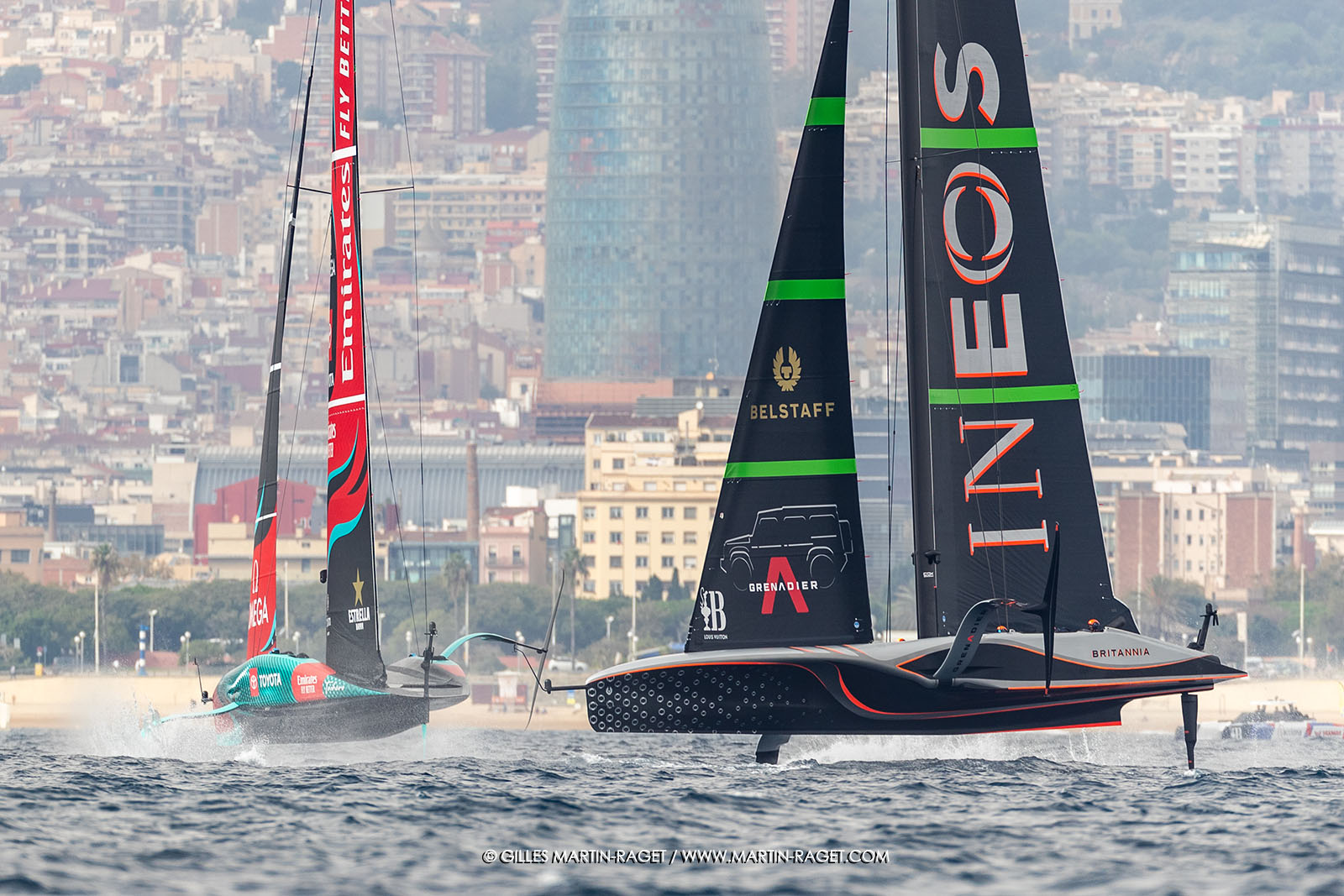 14 10 2024, Barcelona (ESP), Louis Vuitton 37th America's Cup, Final Match, Race Day 3, Raace 4