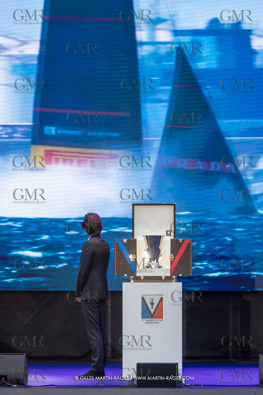 04 10 2024, Barcelona (ESP), 37th America's Cup, Louis Vuitton Cup Final, Race Day 7 , Prizegiving