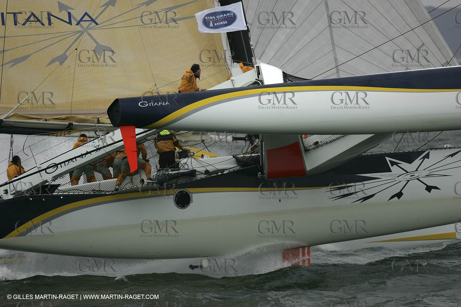 2004 ORMA Multihulls Championship - Fecamp Grand Prix - Gitana X capsize