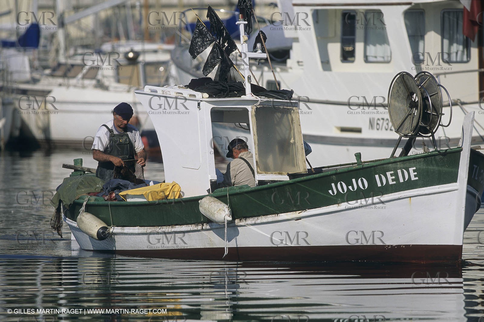 France, Provence, Pêche, barques, pointus, pêheurs, poissons