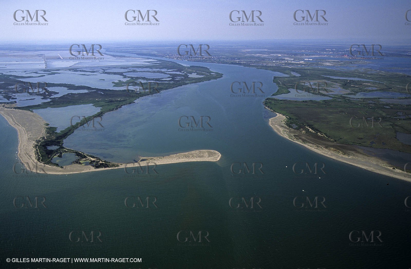 Rhône river mouth near Port Saint Louis du Rhône