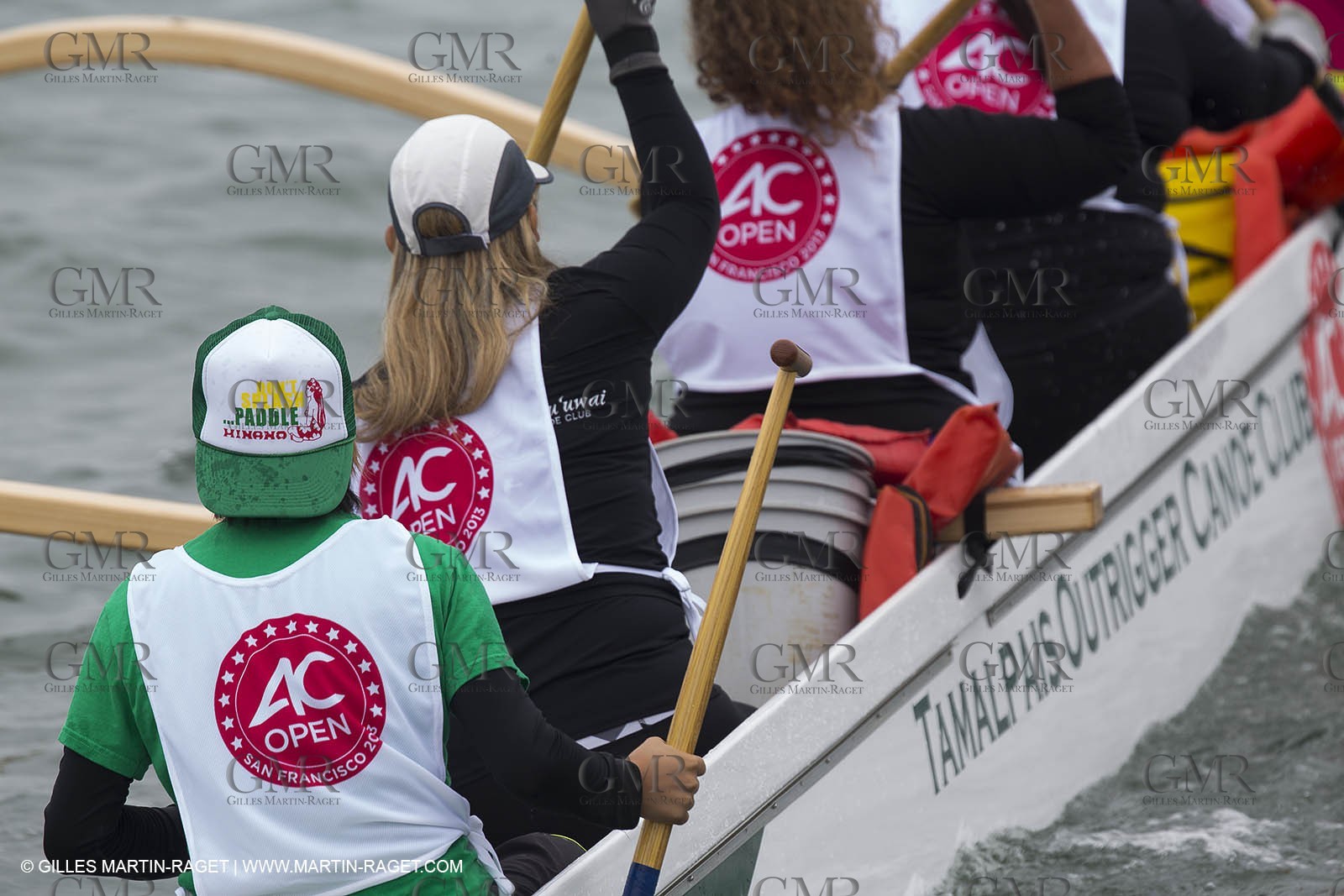 10 08 2013 - San Francisco (USA,CA) - 34th America's Cup - AC Open - Outrigger Canoe Races et Hula Danceperformance at Marina Green Village