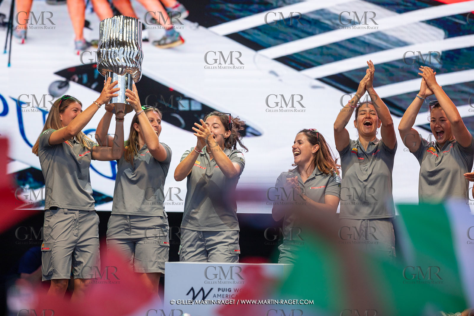 13 10 2024, Barcelona (ESP), Louis Vuitton 37th America's Cup, Final Match, Race Day 2, Puig Women America's Cup Prizegving