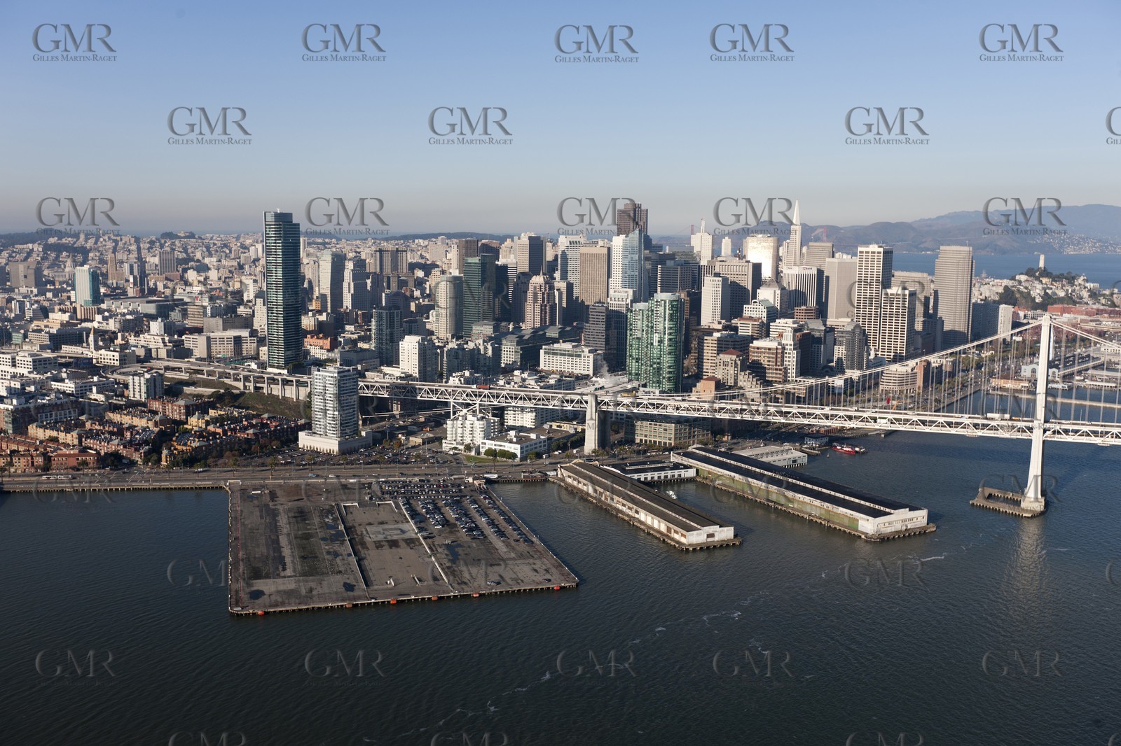 05 01 2011 - San Francisco (USA, CA) - 34th America's Cup - San Francisco waterfront  - Piers 26 (closest to bridge), Piers28, Piers 30-32