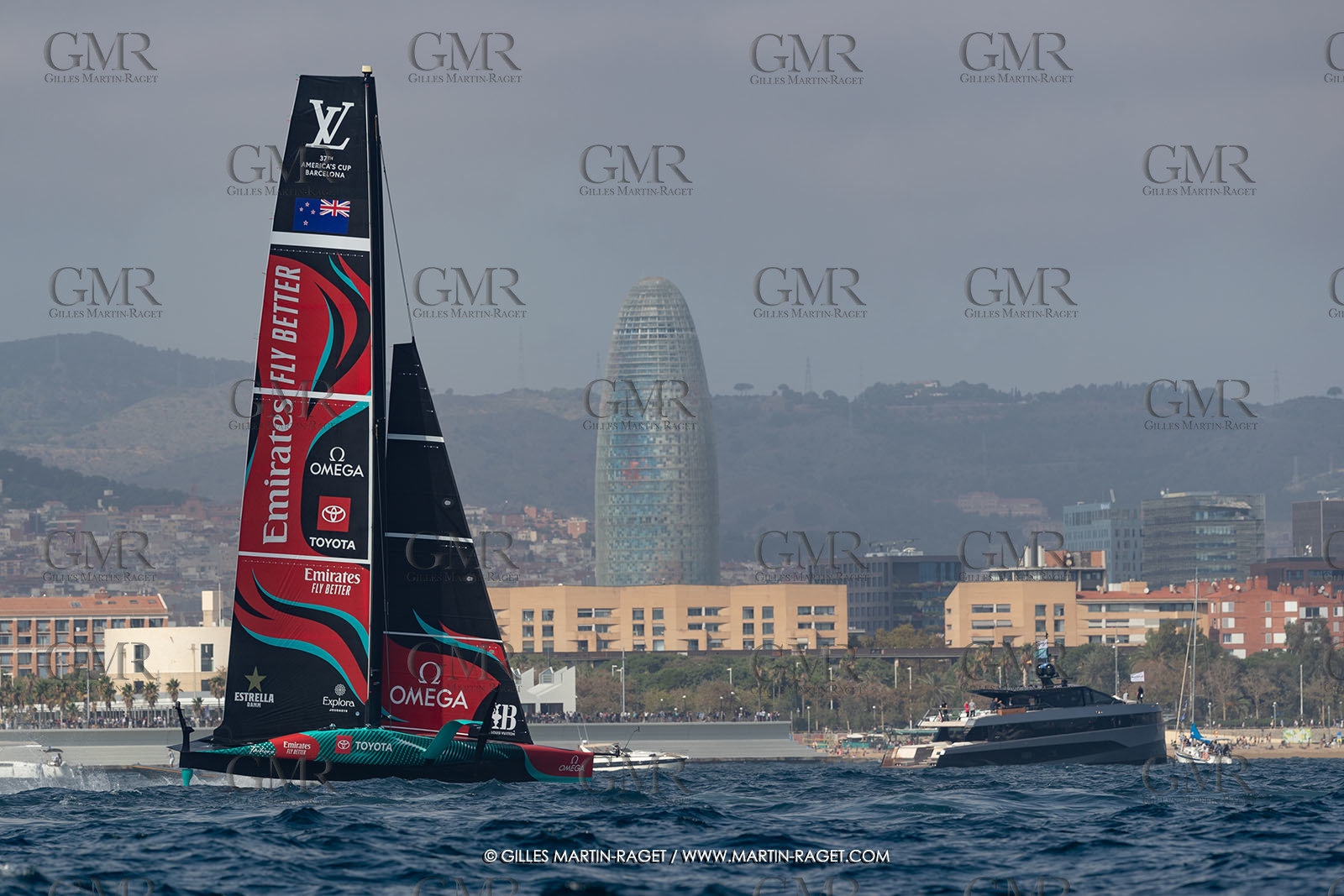13 10 2024, Barcelona (ESP), Louis Vuitton 37th America's Cup, Final Match, Race Day 2, race 3