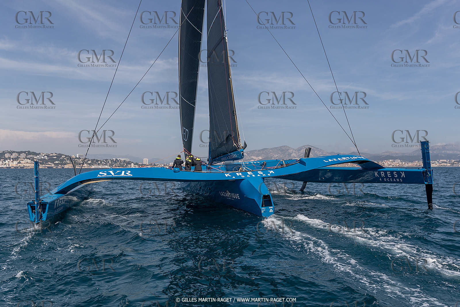 18 05 2022, Marseille (FRA), APremière navigation du trimaran Ultim SVR LAZARTIGUE à Marseille