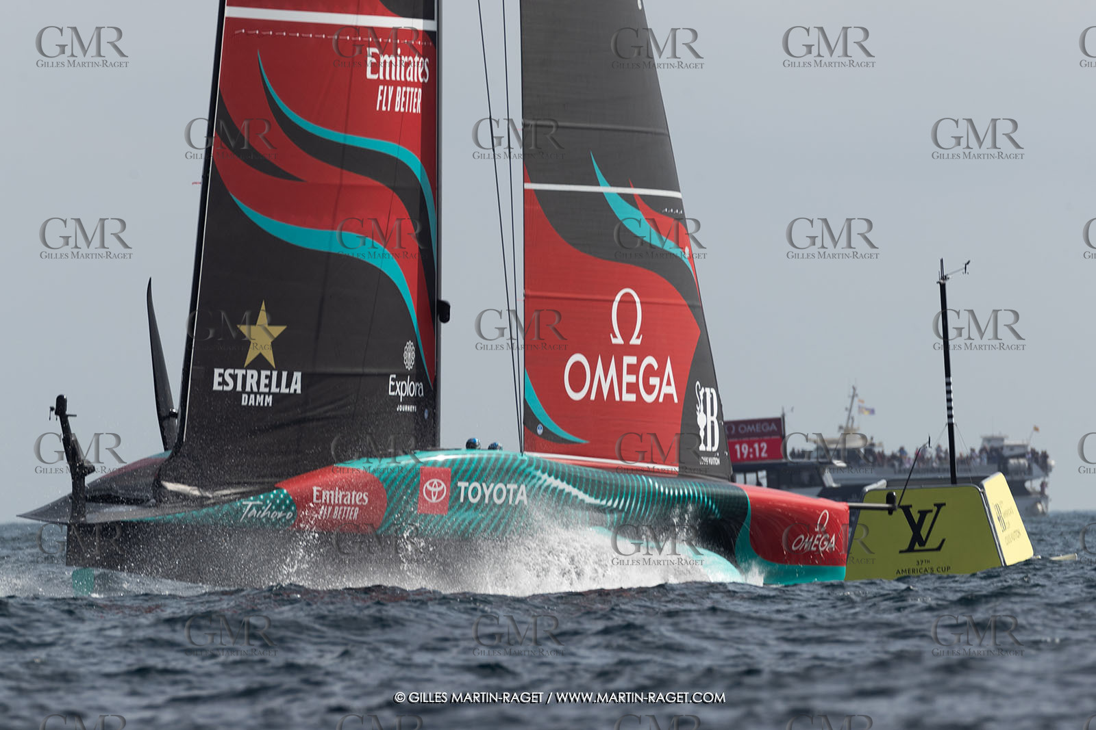 13 10 2024, Barcelona (ESP), Louis Vuitton 37th America's Cup, Final Match, Race Day 2, race 3