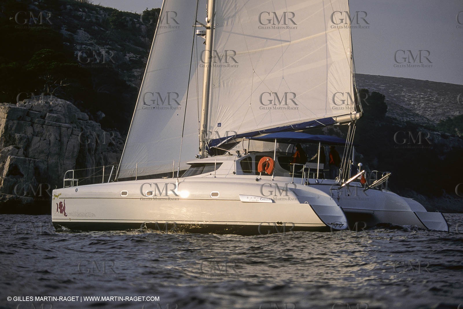 Sailing, cruising, multihull under sail