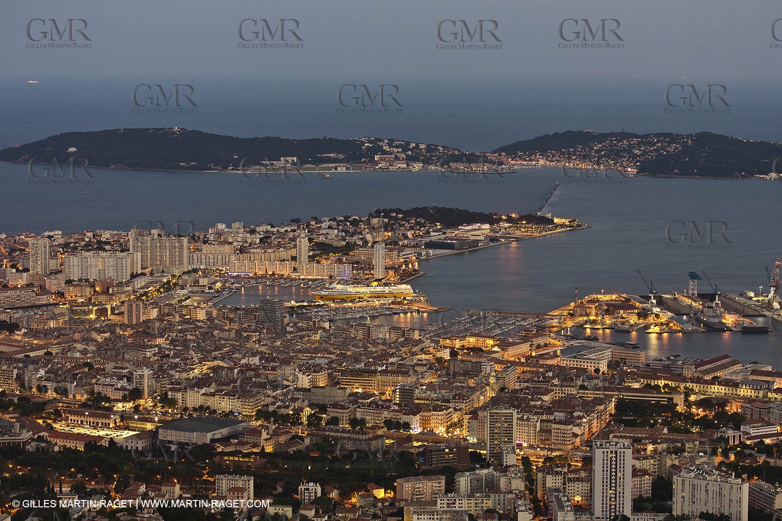 07 06 2012-Toulon (FRA,83) - Bay of Toulon as seen from the top of Mount Faron