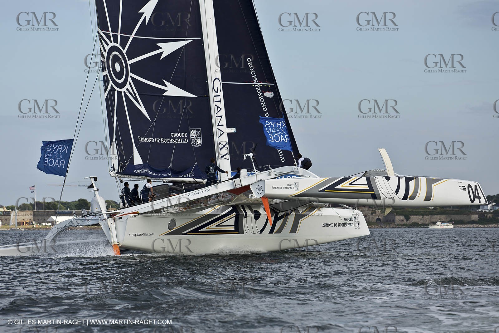 02 07 2012 - Newport (RI) - Départ du prologue de la Krys Ocean Race disputé sur le parcours Newport-New York, Gitana XV