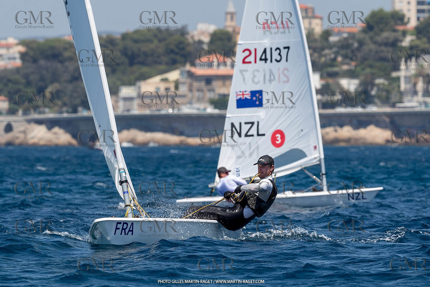 15 07 2023, Marseille (FRA), Paris 2024 Olympic Games Sailing Test Event, Day 6, Ilca 7 Medal race