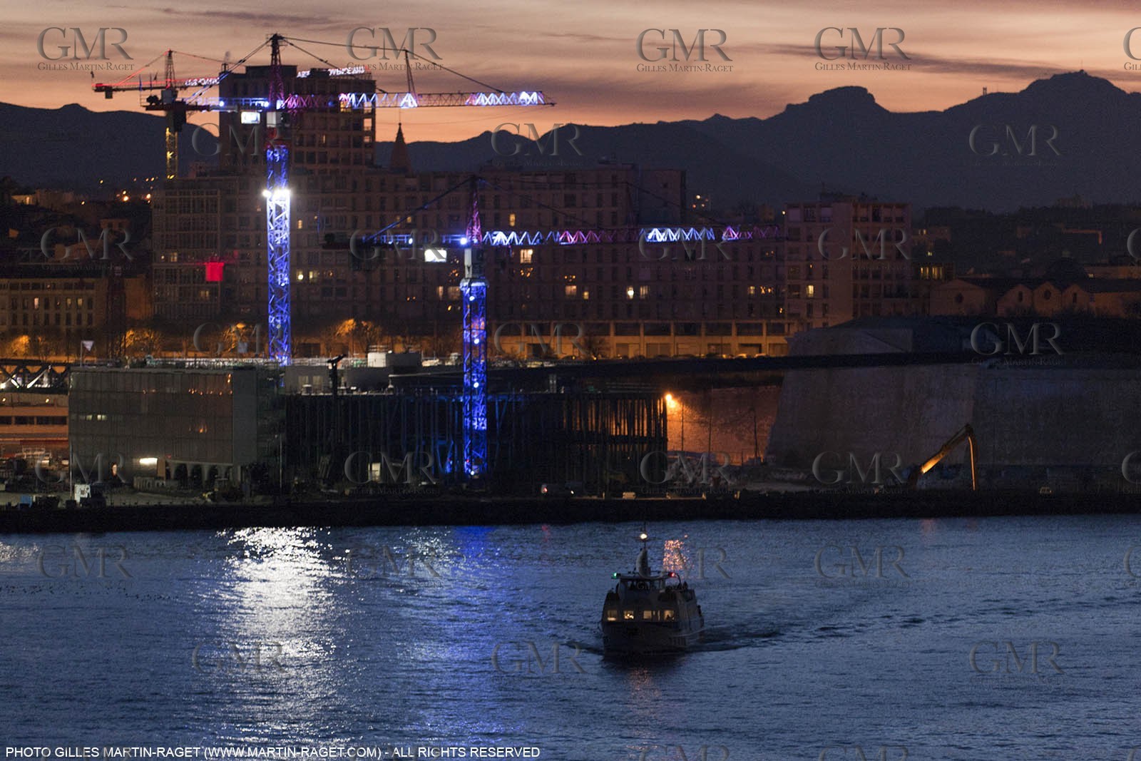 17 02 2012 - Marseille (FRA,13) - Arrival in Marseille harbour onboard ferry Piana (La Meridionale Corp.)