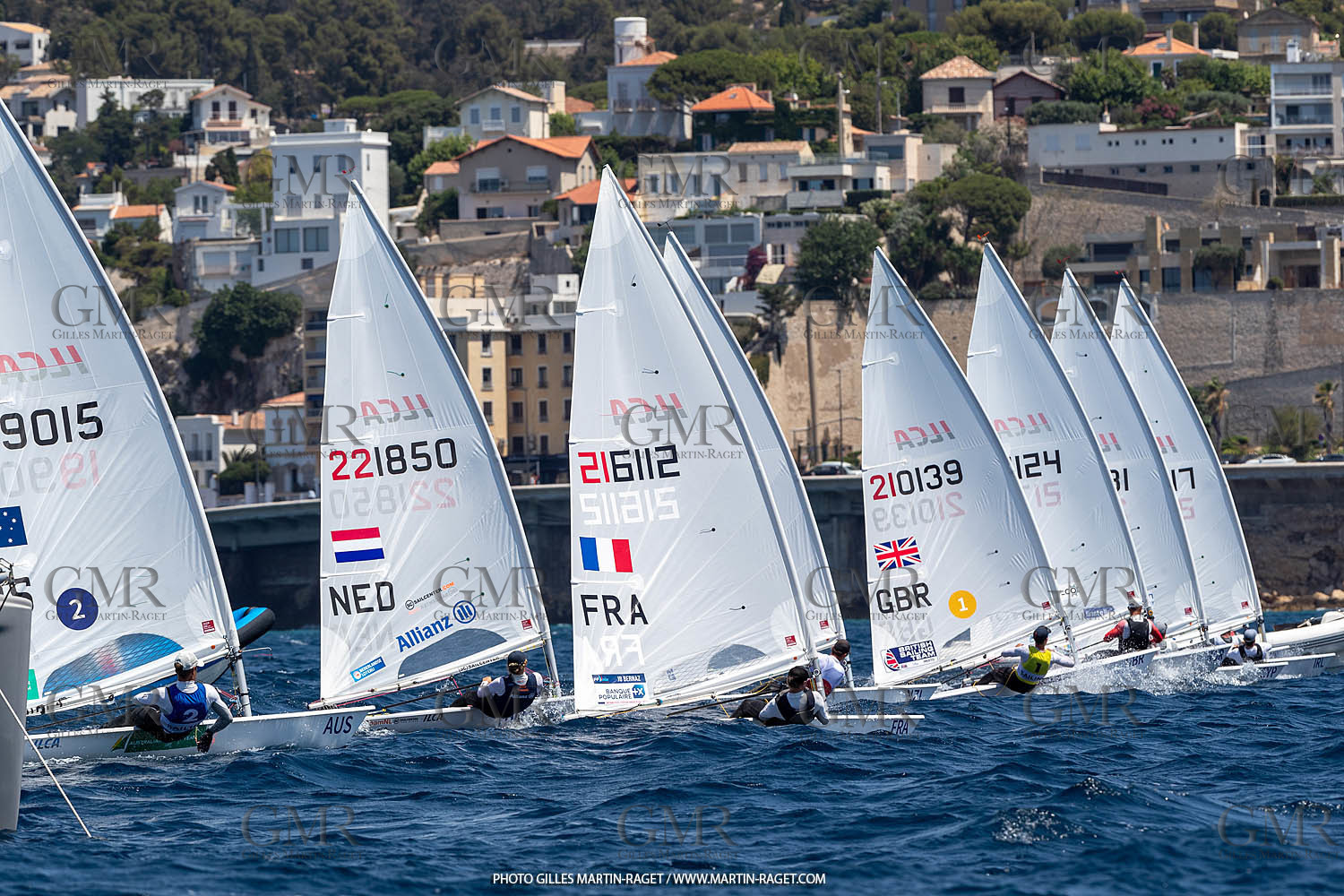 15 07 2023, Marseille (FRA), Paris 2024 Olympic Games Sailing Test Event, Day 6, Ilca 7 Medal race