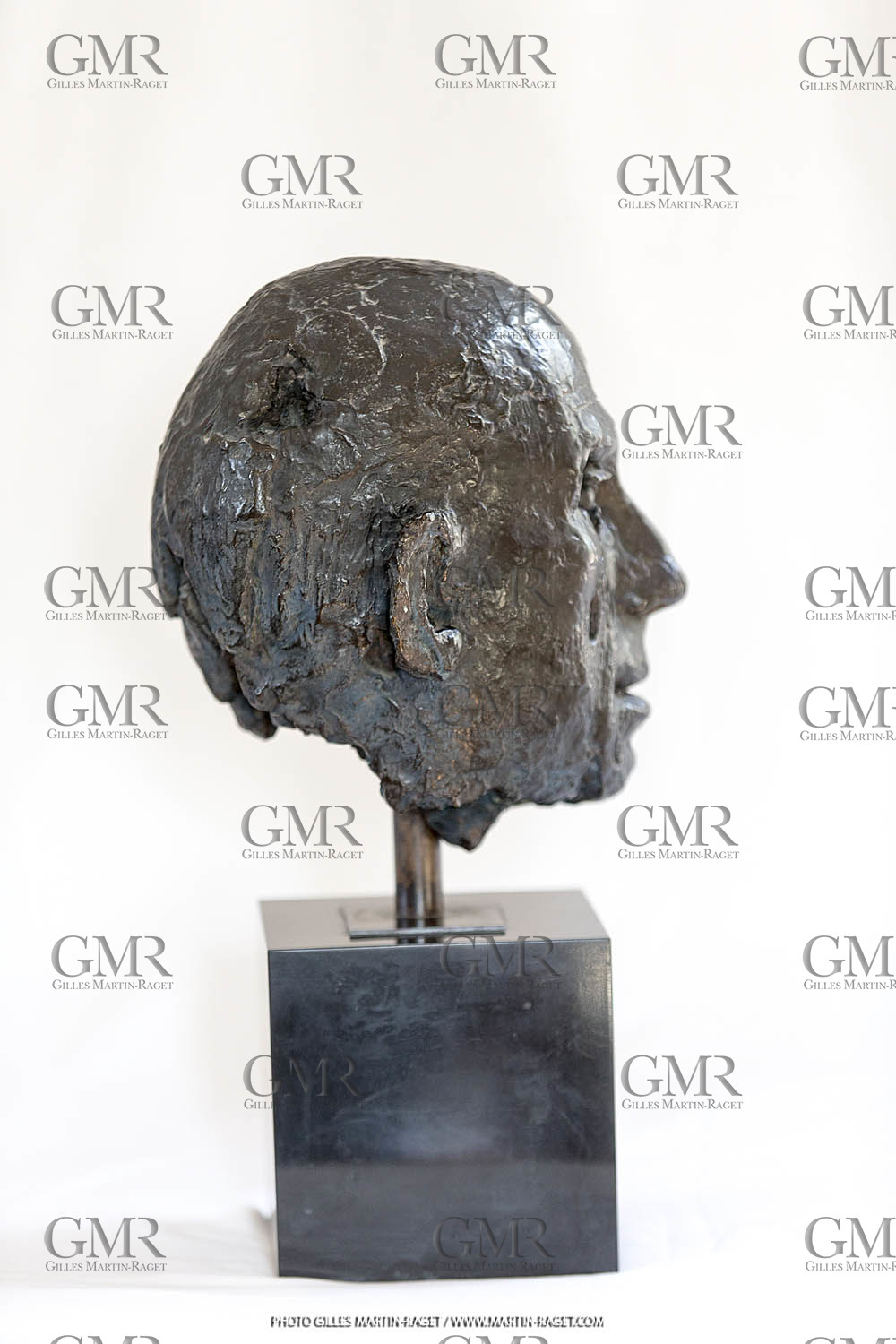06 03 2016, Saint Etienne du Grès (FRA,13), Oeuvre de Germaine Richier, buste Le Guerrier, 1945, 5 8