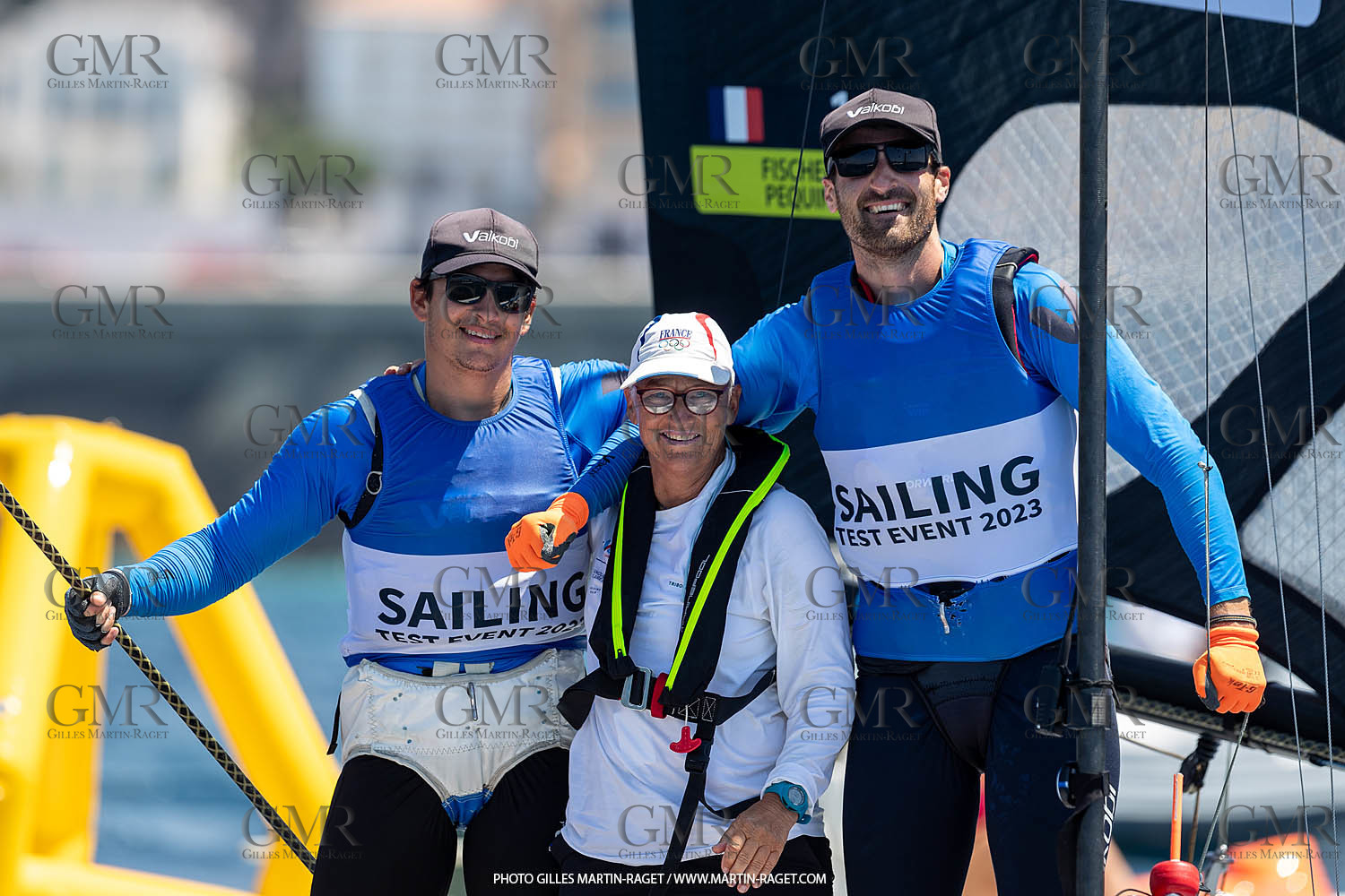 16 07 2023, Marseille, (FRA), Paris 2024 Olympic Games 2024 Sailing Test Event, Day 8, Medal race 49er Men