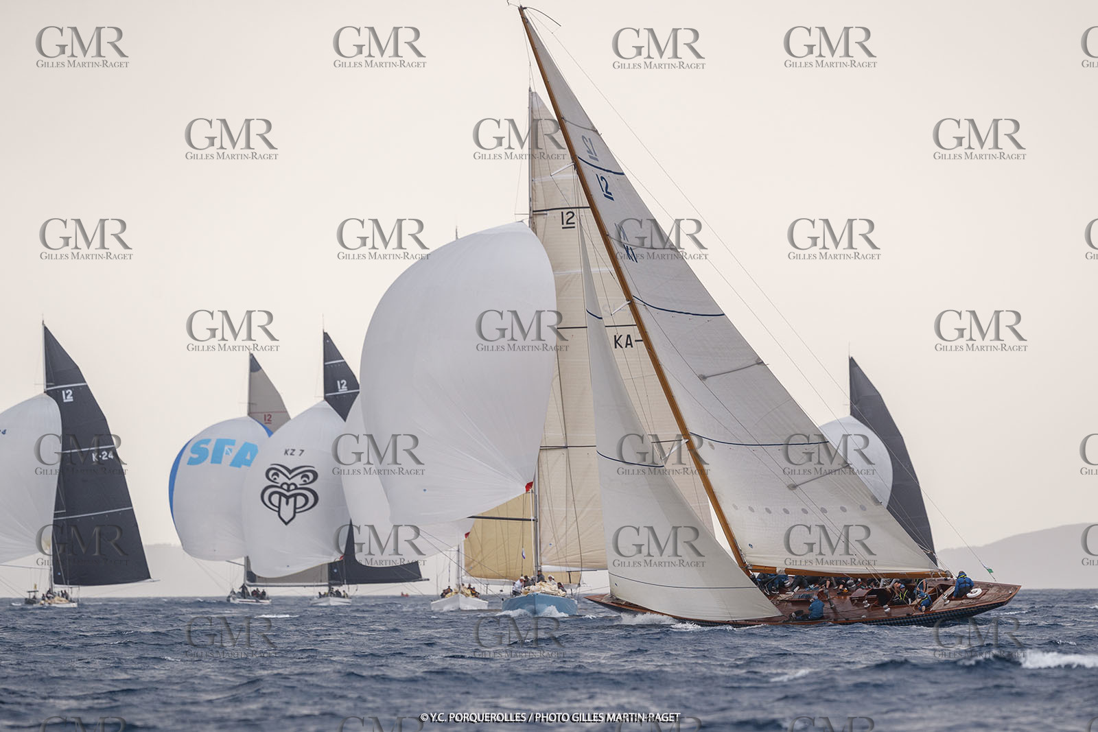 19 06 2024, Porquerolles Island (FRA), Championnat du monde des 12 m JI 2024, Race Day 1
