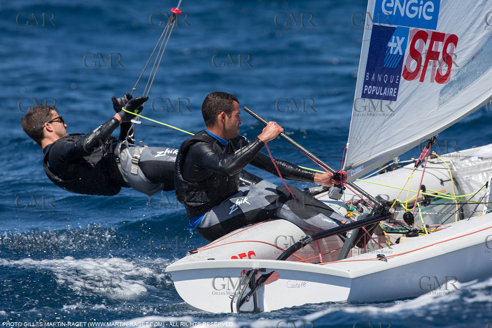 25 04 2016, Hyères (FRA,83), Jeux Olympiques Rio 2016, voile, 470, Sofian Bouvet   Jeremie Mion, SFS Voile