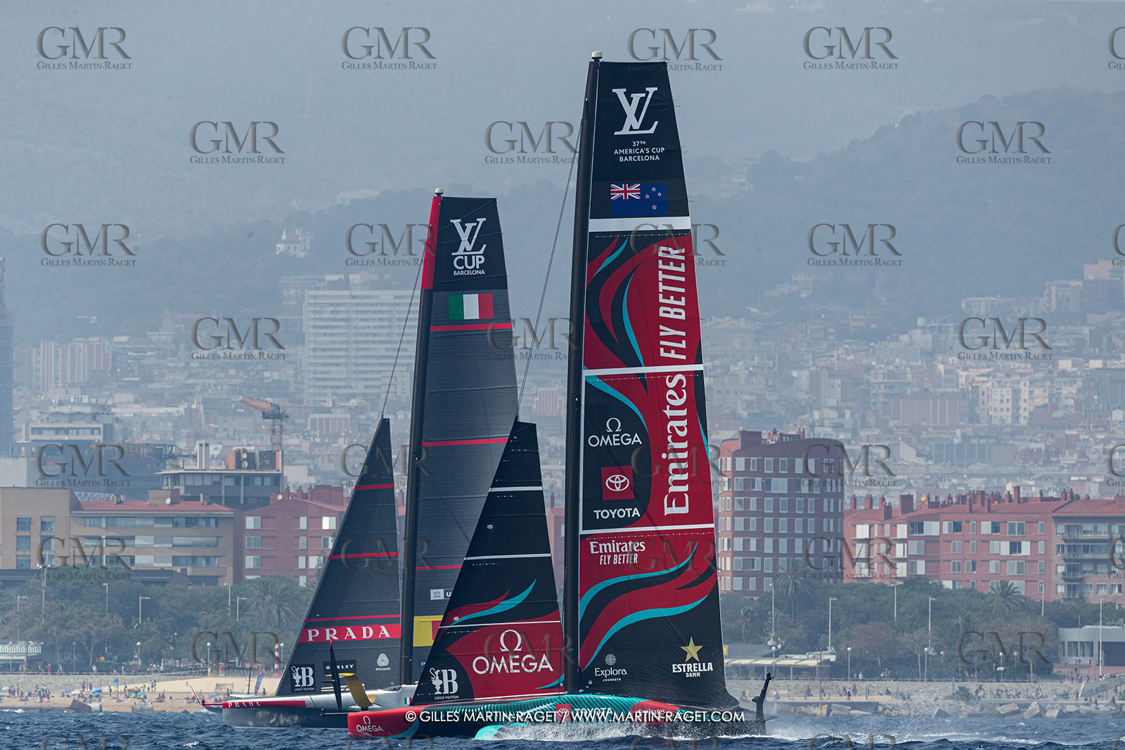 22 08 2024, Barcelona (ESP), Louis Vuitton 37th America's Cup, Louis Vuitton Preliminary Regatta, Race Day 1