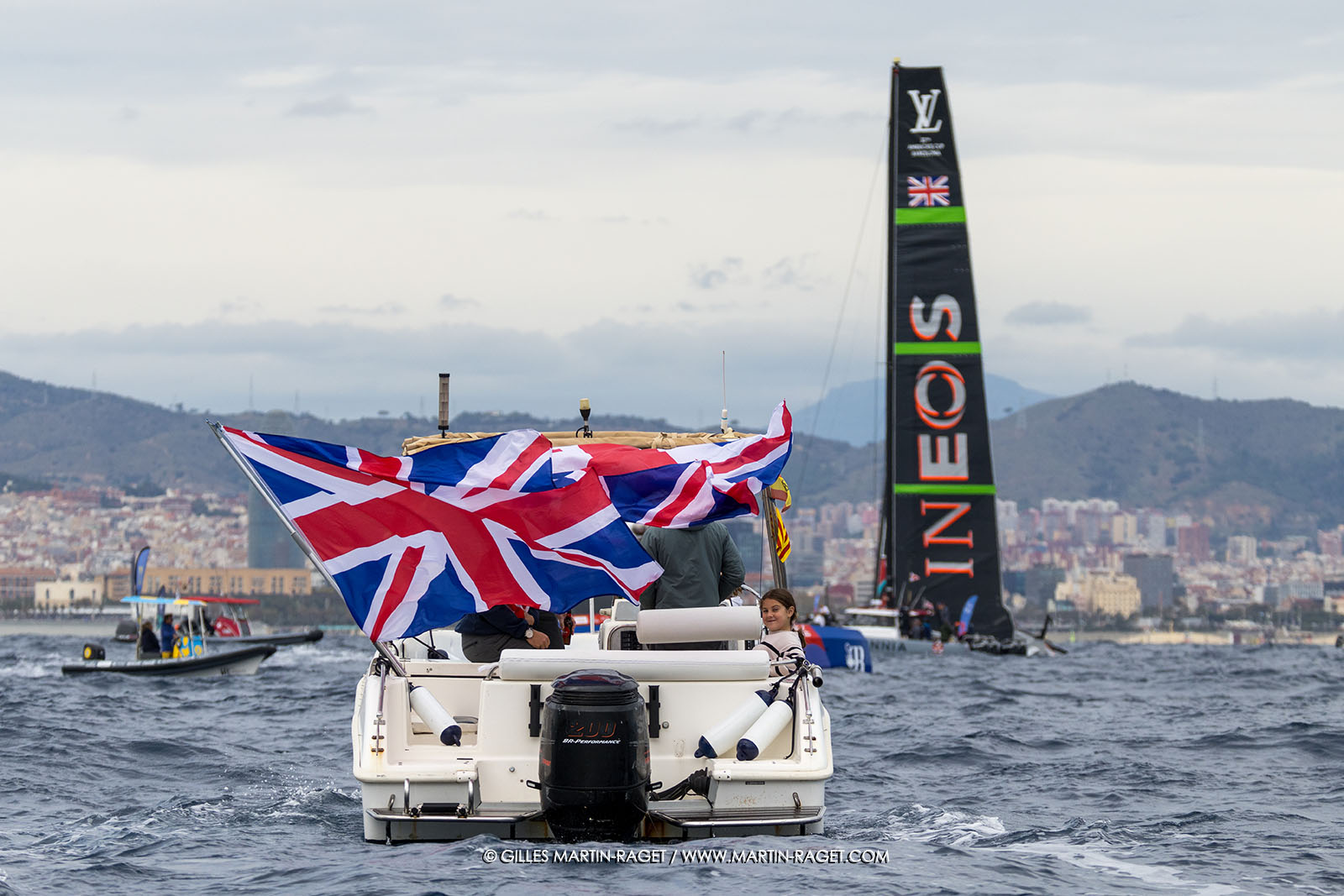 18 10 2024, Barcelona (ESP), Louis Vuitton 37th America's Cup, Final Match, Race Day 5, Warm Up