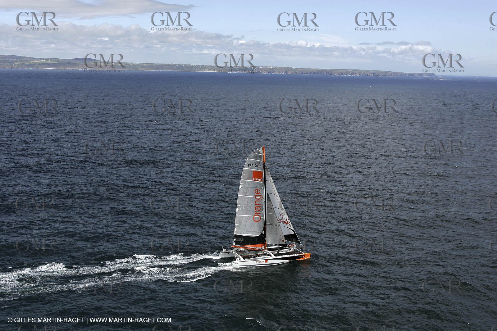 2004 Atlantic record attempt - Orange II at Land's End