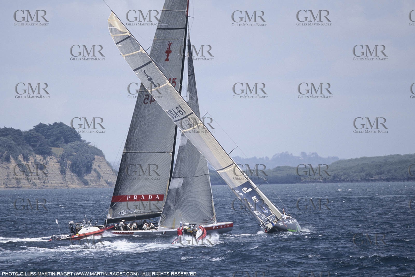 Sailing, Yacht Racing, America's Cup XXX, Auckland (NZL), 2000, Louis Vuitton Cup Final, AMerica True Vs Luna Rossa