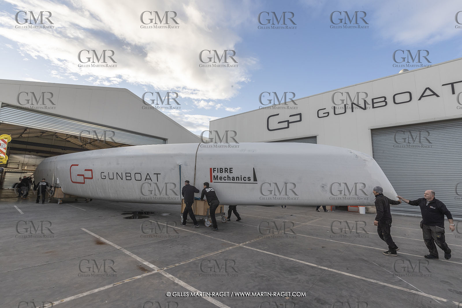 15 02 2022, La Grande Motte (FRA), Gunboat 80  1 hulls delivery