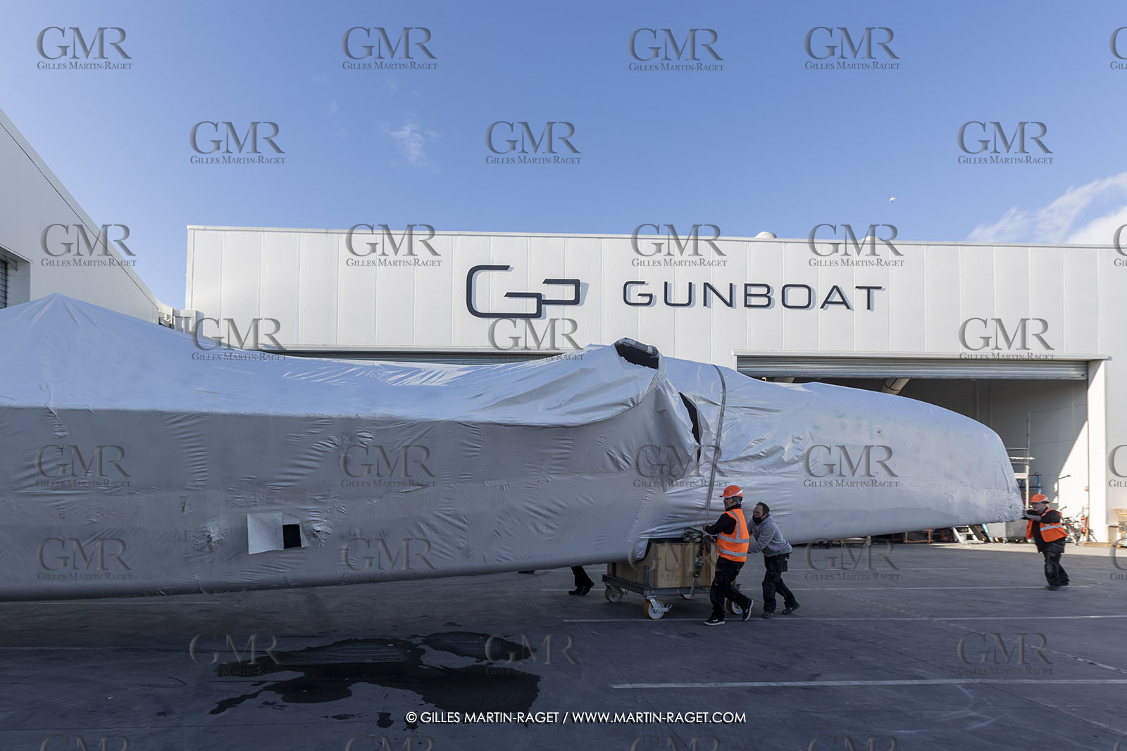 15 02 2022, La Grande Motte (FRA), Gunboat 80  1 hulls delivery