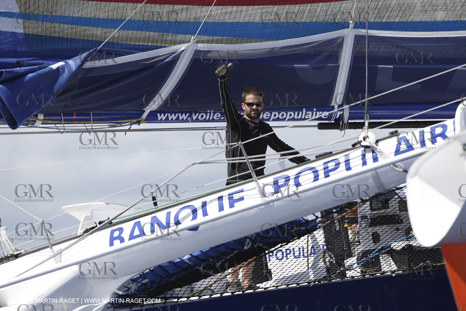 06 11 2006 - Pointe à Pitre Guadeloupe (FRA) - Arrivée Route du Rhum 2006 - Pascal Bidegorry -Banque Populaire (2ème)
