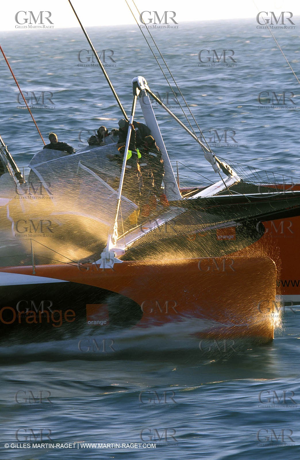 Orange II - 2004 Jules Verne Trophy - Ouessant - first starting line crossing