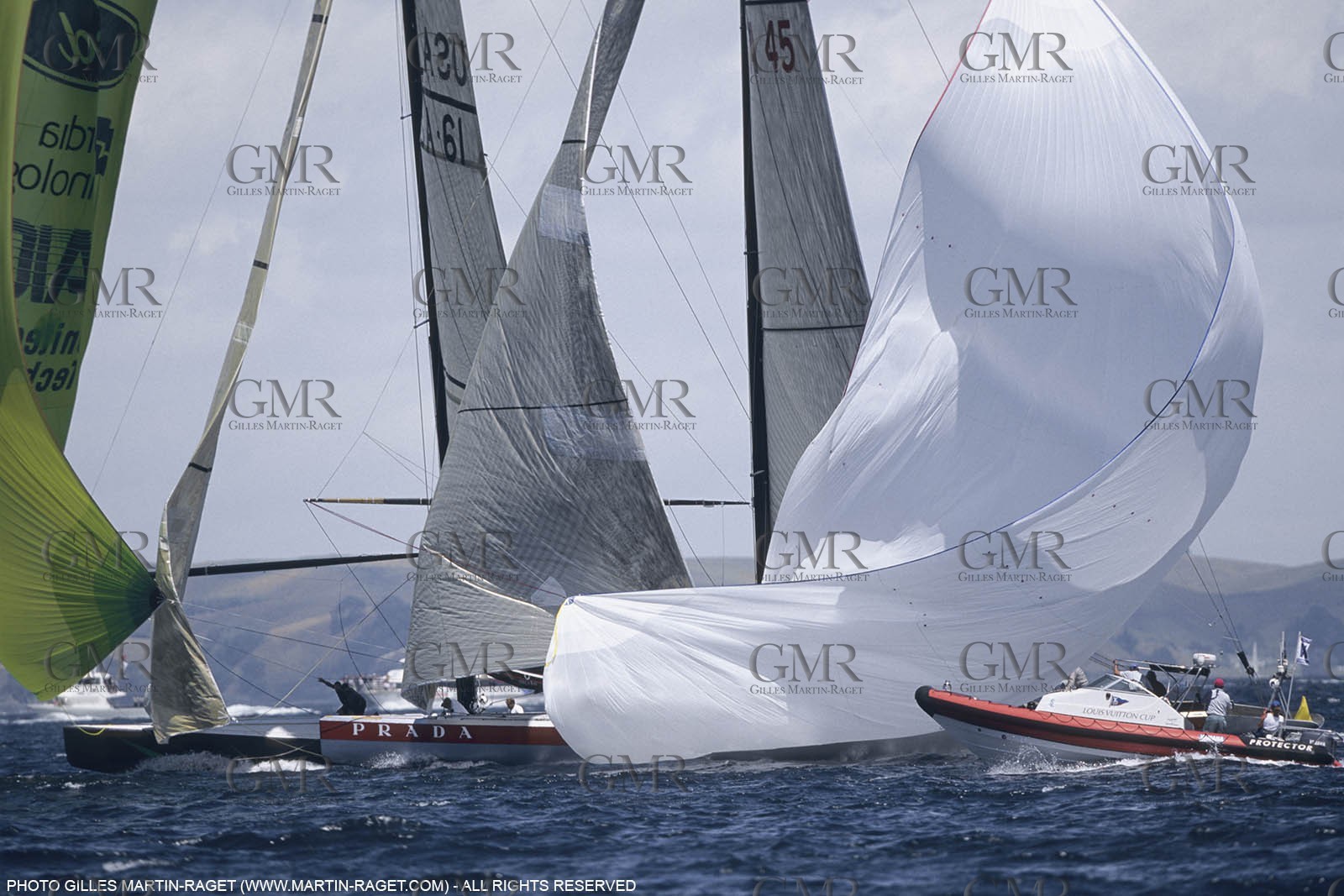Sailing, Yacht Racing, America's Cup XXX, Auckland (NZL), 2000, Louis Vuitton Cup Final, AMerica True Vs Luna Rossa