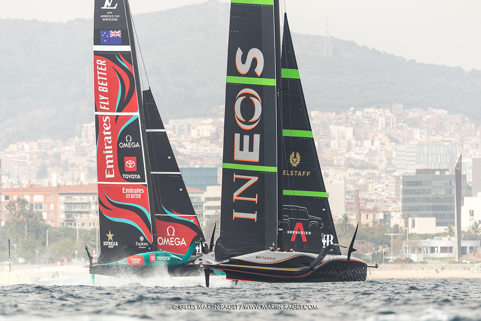 14 10 2024, Barcelona (ESP), Louis Vuitton 37th America's Cup, Final Match, Race Day 3, Raace 4