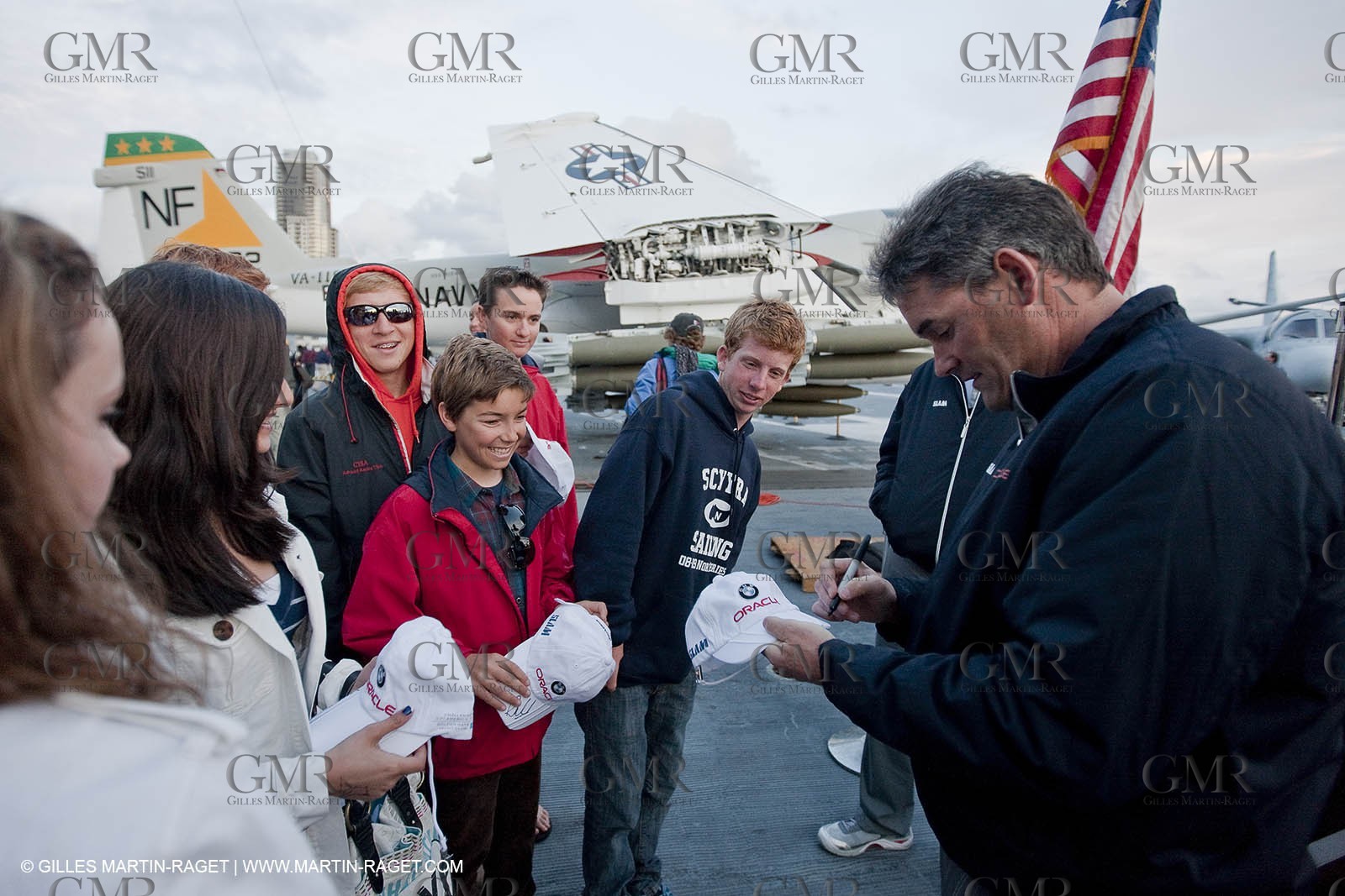 21 02 2010 - Valencia (ESP) - 33rd America's Cup - BMW ORACLE Racing - USA Victory Tour - Day 3 - Cup in San Diego