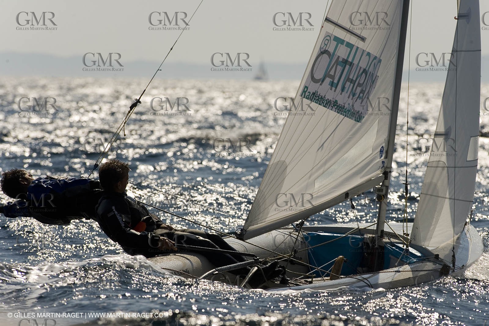 27 04 2007 - 2007 Semaine Olympique Française - Hyères (South of France) - Day 6 - Medal Race - Team France - 470 Homme - Leboucher-Garos