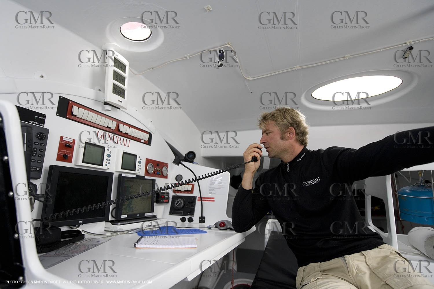 11 10 2007 - Bénodet (Fra, 29) - Monocoques IMOCA - Transat Jacques Vabre - onboard GENERALI with Yann Eliès and Sebastien Audigane