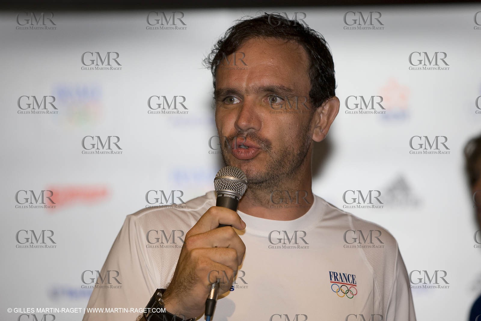 07 08 2008 - Qingdao (CHN) - Olympic games - Sailing - Opening of Club France at Grand Regency hotel and press conference with main press center in Beijing.
