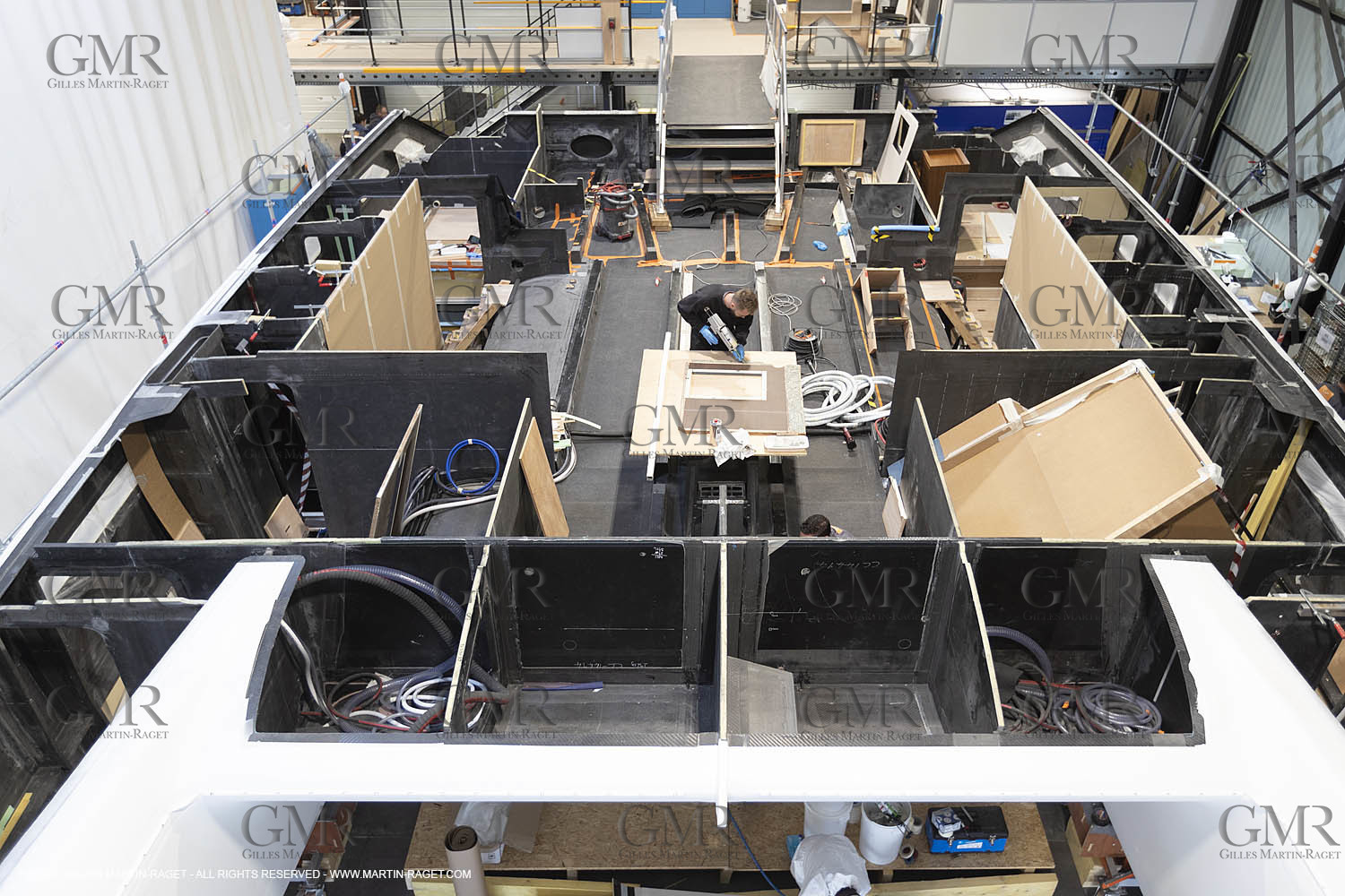 29 10 2018, La Grande Motte (FRA,30), Chantier Gunboat, construction du Gunboat 68