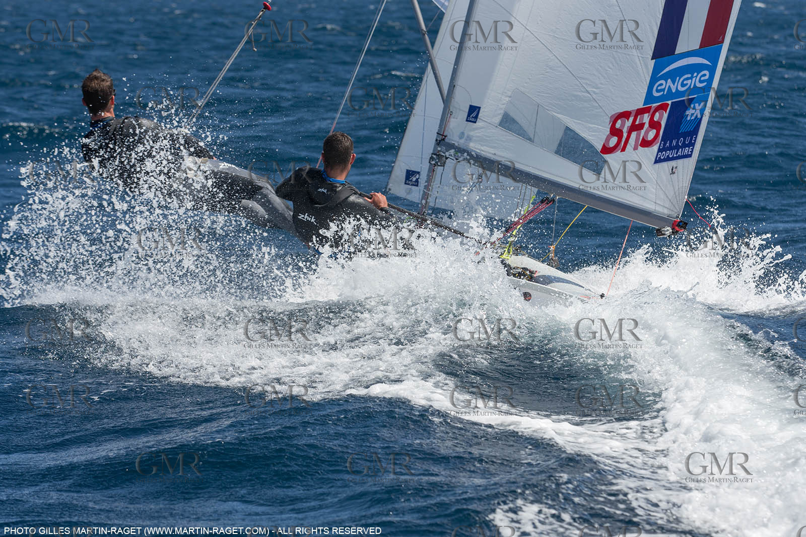 25 04 2016, Hyères (FRA,83), Jeux Olympiques Rio 2016, voile, 470, Sofian Bouvet   Jeremie Mion, SFS Voile