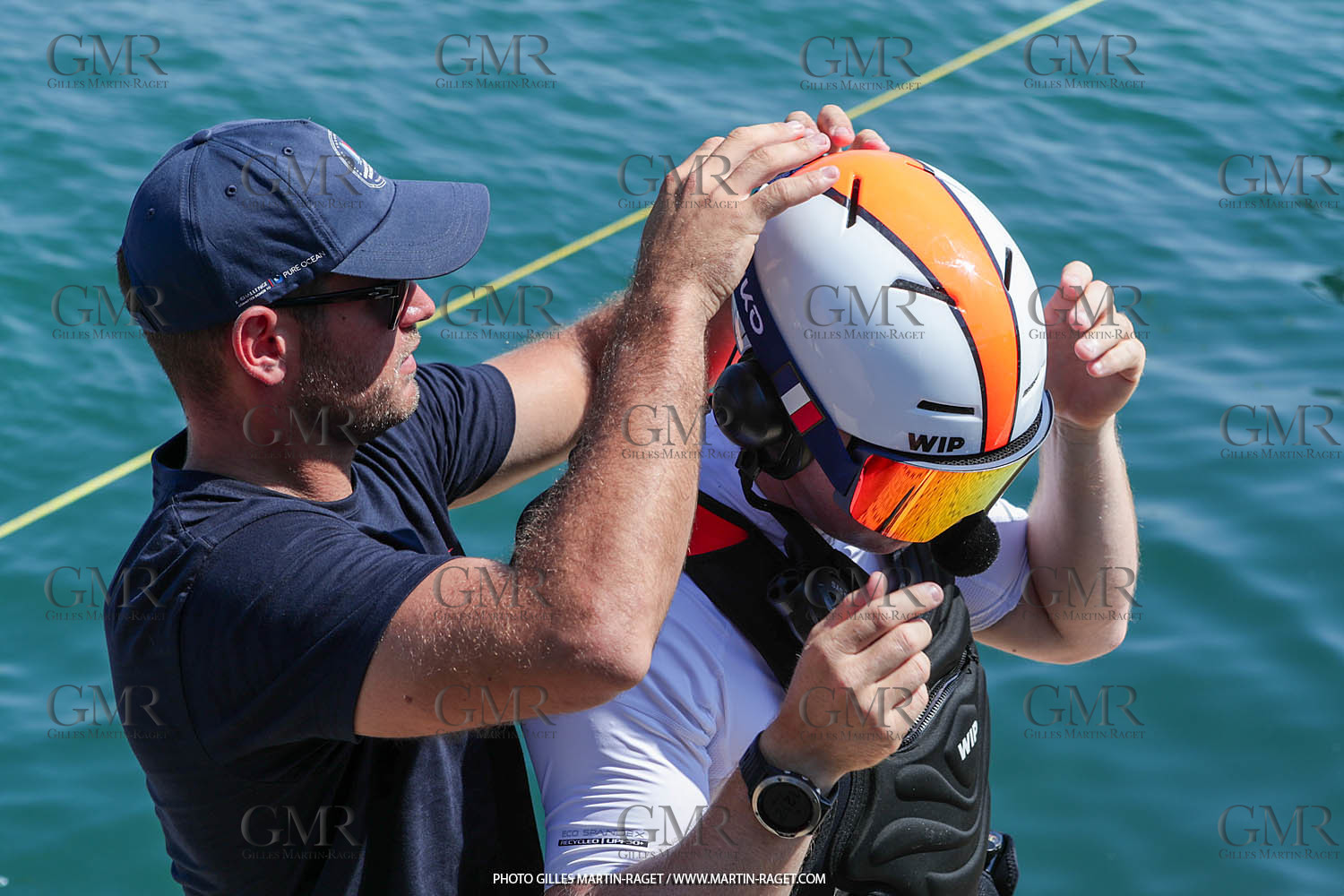 22 08 2023, Barcelona (ESP), 37th America's Cup, Orient Express Racing Team, AC 40 first training